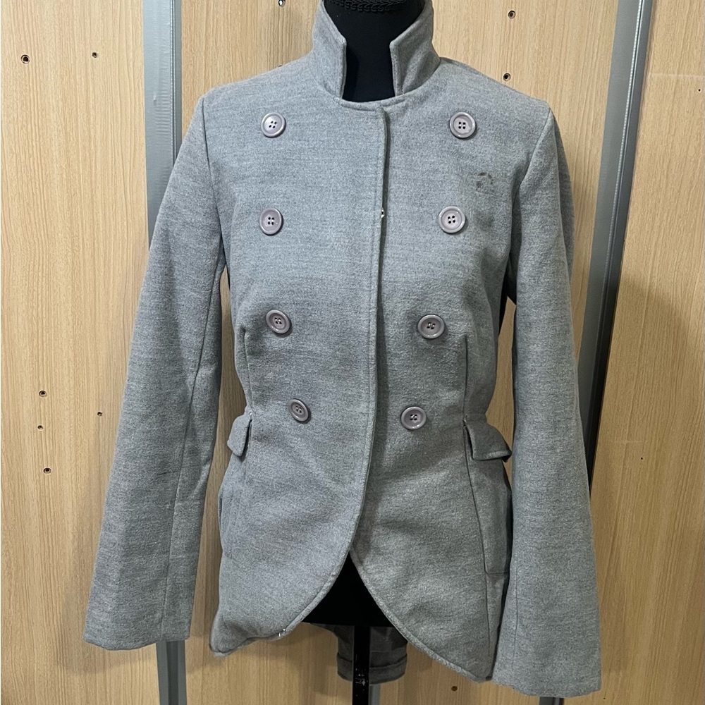 Love Stitch Women's Gray Pea Coat